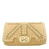 Bolsa Carteira Spikes Tachas Bege