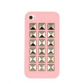 Capa iPhone 4 e 4S Spikes Rosa