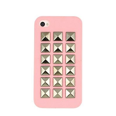 Capa iPhone 4 e 4S Spikes Rosa
